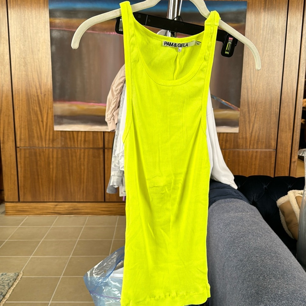 neon yellow tank